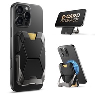 I-Blason สำหรับกระเป๋าเงิน MagSafe พร้อมแม่เหล็กตั้งได้สำหรับ iPhone 6ซองใส่บัตรป้องกันการล็อกโลหะด้