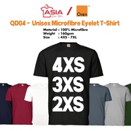 ASIASUPERSTORE x OREN SPORT 4XS 3XS 2XS Smal Size Quick Dry T-Shirt QD04 160gsm Unisex Microfiber Ey