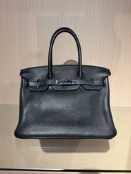 Hermes愛馬仕Birkin30 銀扣 togo 黑色