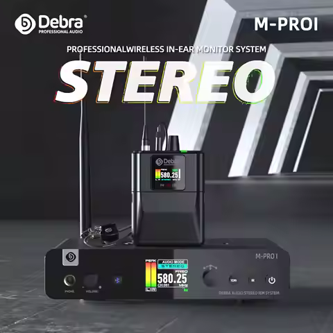 Debra M-PROI Wireless Audio System 560-690MHz Bluetooth 24bit/44.1kHz 7ms Delay 80m Range for Studio