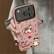 Two-in-One Phone Case Hard Protection English Burger Star Kitten Compatible iPhone 15 14 13 12 11 pr
