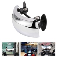 Motorcycle Windshield Wide-angle Panoramic Rearview Mirror Auxiliary Mirror Blind Spot Mirror 180 Degree Reflector