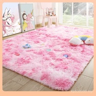 Bedroom Carpet Fluffy Carpet Dormitory Cross-Border Soft Tie-Dye Carpet Children's Room Classroom Be