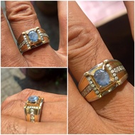 Cincin perak blue safir srilanka