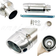 UNIVERSAL MOTORCYCLE 51MM EXHAUST MUFFLER PIPE EKZOS MUFFLER BOX