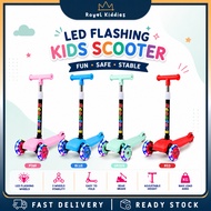 Skuter Adjustable Foldable K5 Child Kids Kick Scooter Skuter Kanak Flash Wheel LED Light Balance 3 W