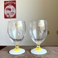 早期luminarc雛菊玻璃酒杯組