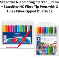 Staedtler NC coloring marker Jumbo + Staedtler NC Fibre Tip Pens with 2 Tips / Fiber-tipped Duetto 1