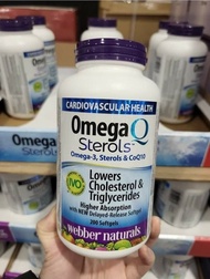 (現貨)Webber Naturals Omega-Q & CoQ10 with plant sterols 奧米加3輔酶 (200粒)