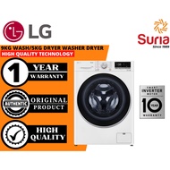 (Free Delivery Kedah,Penang&Perlis)LG 9KG Wash/5KG Dryer Front Load Washer Dryer with AI Direct Driv