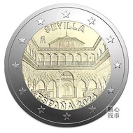 Spain 2024 World Heritage Seville Cathedral 2 Euro Commemorative Coins UNC Coins Coins Coins of Vari