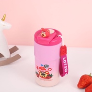 แก้วเก็บความเย็น แก้วลายการ์ตูนสุกน่ารัก สแตนเลส SUS316 เก็บความร้อน-ความเย็น มีจุกการ์ตูน พร้อมหูห