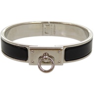 愛馬仕 Clic Aneau 黑色琺瑯金屬手鐲 1687，成色極佳 [二手] 愛馬仕