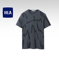 HLA Icy Cotton Series Cool Feeling Fashion Short Sleeve T-Shirt Men-HNTBJ2Y040A40
