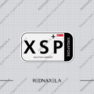 Airport Code XSP Sign Sticker Vinyl Sticker