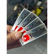 YOUTUBE aluminum decal (1 piece)