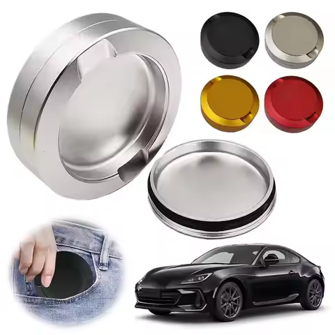 Car Ashtray CNC Aluminum Alloy Snus Cans Cigarette Box Metal Can Portable Ashtray Vehicle Supplies C
