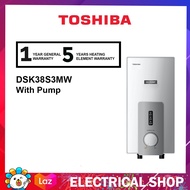 Toshiba Water Heater DSK38S3MW / DSK38ES3MW (LED Display) Instant Electric With DC Pump ( White )