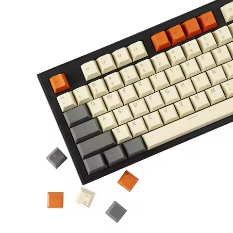 YMDK 147 Keys Carbon Cherry Profile Backlit PBT Doubleshot Keycaps For MX Mechanical Keyboard FC980M