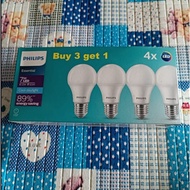PUTIH Philips Lamp Package LED Essential 7W White Multipack