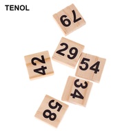 [TENOL] 100x Wood Puzzles Number Tiles 1-100 Black Number Cube Blocks for Wedding Craft