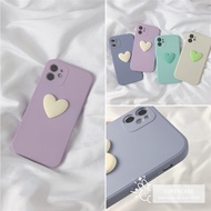 3D Heart Casing For OPPO R17 Pro R11S R11 R9 Plus A3 A83 A1 Cover Cute Simple Love Solid Color Soft TPU Phone Case