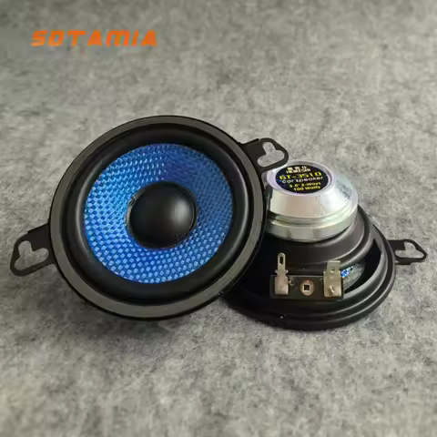 SOTAMIA 2PCS 3.5 Inch Midrange Audio Speakers 4 Ohm 100W Hifi Music Car Center Power Loudspeaker DIY