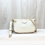 LV奶油白牛皮麻將包Multi Pochette Accessoires/M46568