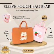 Sleeve Pouch Bag Tablet Samsung Tab A8 A7 S6 Lite S8 Motif Bear Fruit