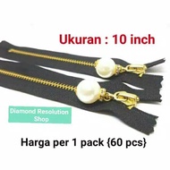 60 Pcs Zippers 10 Inch (25 Cm) Pearl Zipper/s for Clothes