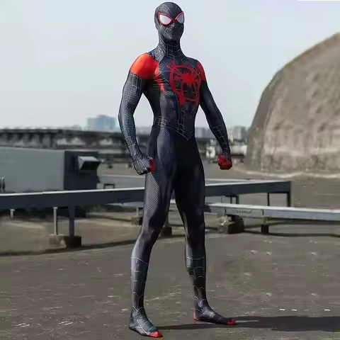 2025 For Adult Anime Spider Man Across The Spider-Verse Cosplay Costume Miles Morales Superhero Jump