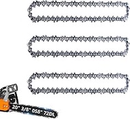 20 Inch Chainsaw Chain .058" Gauge, 3/8" Pitch, 72 Drive Links Fits X-cut C85 Husqvarna 365, 455, 55
