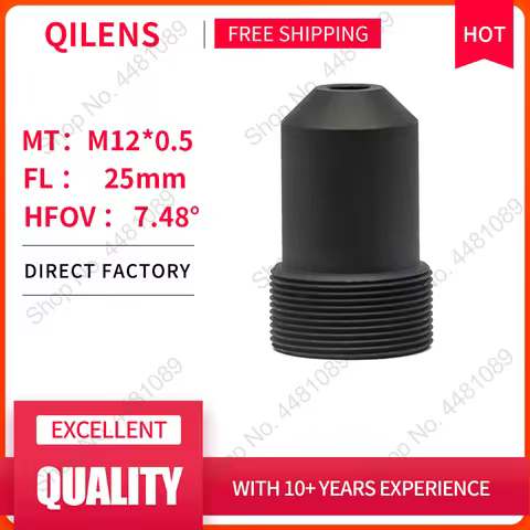 QILENS Long Distan Lens M12 25mm for Security 5 MP HD Mini Camera Pinhole Lens For AHD EKEN SJCAM Xi