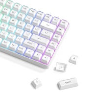 WOMIER 113 Keys Crystal Jello Keycaps OEM Profile PBT Double Shot Keyboards Cover Key Caps for 60% 65% 70% 100% Cherry Gateron MX Switches Mechanical Keyboard