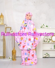 Produk MUKENA ANAK TANGGUNG PEREMPUAN BTS PLUS SAJADAH MOTIF LUCU Barang Berkwalitas