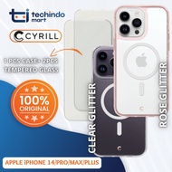 Case iphone 14 Pro Max Plus Cyrill Shine MagSafe Clear Tempered Glass