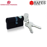 Door Cylinder Lock Door Cylinder Lock - Lock 8 cm Black Black Brass RAFES SL 6364