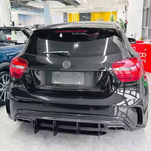 Car Rear Bumper Lip Diffuser Spoiler Splitter For Mercedes Benz A Class W176 A180 A200 A250 A260 A45