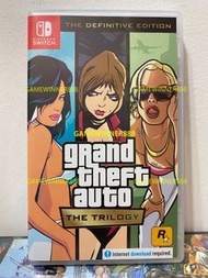 《今日快閃價》（中古二手）Switch NS遊戲 GTA三部曲 俠盜獵車手 三部曲 最終版 Grand Theft Auto The Trilogy [The Definitive Edition] 