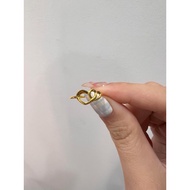 Yours Jewel 916 Gold Double Love Ring