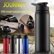 ☇ Portable Stainless Steel Sports Bottle Straight Drink Bicycle Travel Cold Kettle Fashionable Easy To Clean Thermal Water Bottle