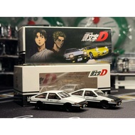 1/64 TimeMicro Initial D AE86 White Bonnet & Carbon Bonnet