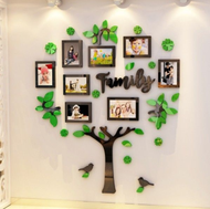 LEB355 Cây Gia Đình 3D Khung Ảnh Ghép Ảnh Acrylic Bộ Khung Nghệ Thuật Treo Tường Trang Trí Nội Thất
