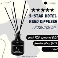 6 Perscent 5 Star hotel Scent Aromatherapy Essential Oil Reed Diffuser (50ml)