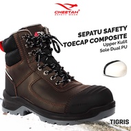 Sepatu Safety Cheetah ADV Tigris 6111C Model Tinggi Resleting Toecap Komposit