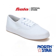 ฺBata บาจา by North Star รองเท้าผ้าใบแบบผูกเชือก รองเท้าสนีคเกอร์ สำหรับผู้หญิง รุ่น KEDY สีขาว รหัส 5391136