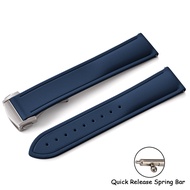 สายนาฬิกาอเนกประสงค์แบบนิ่ม20มม. 21มม. 22มม. สายนาฬิกาข้อมือยางคาร์เทียร์ Omega AP Panerai Sekio