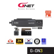 GNet G-ON3 1440P QHD|FHD|FHD 3CH Dashcam Full Set - Front + Interior + Rear + Cable + SD Card (128GB