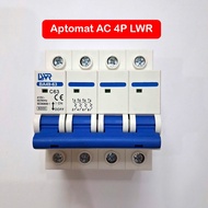 MCB 4P 3-Phase 4-POLE AC Aptomat LWR 4P 32A 40A 63A 80A 100A – MCB 6kA, 3P+N Simultaneous Shutoff, 3