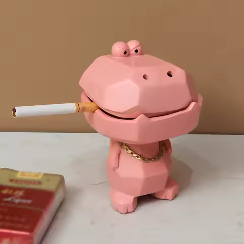 lovely resign Crocodile Ashtray with cap storage For Smoking Cigarette Cigar Accessories office home
